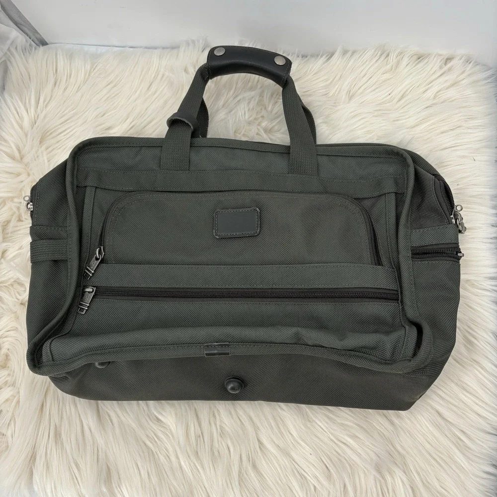 Tumi 225M3 carry on laptop briefcase bag‎ Deep Forrest Green **no Shoulder Strap